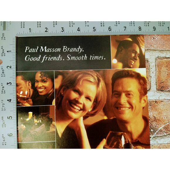 2001 Paul Masson Brandy Print Ad Smiling Friends Snifter Glasses Good Times - Picture 7 of 8